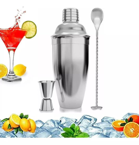 Juego De Coctelera Profesional Bar 3 Pcs.